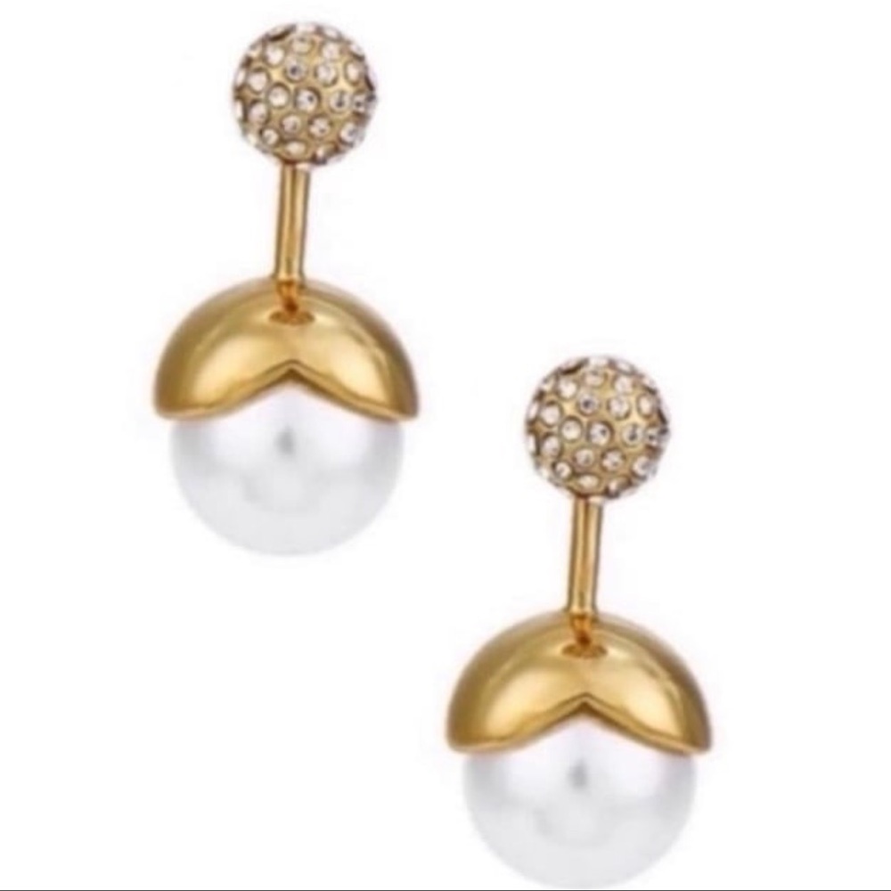 $78 Kate Spade dainty sparklers faux pearl earrings